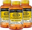 MASON NATURAL Eazzzy Schlaf mit Magnesium & Kamille - Natürliche Schlafhilfe, unterstützt einen erholsamen Schlaf, 60 Tabletten (Pack mit 3)