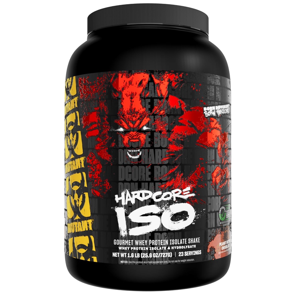 Mutant ISO Surge Whey Protein Isolate Pulver Acts schnell zu helfen, Muskel, Masse und Stärke, 1,6 lb (Peanut Butter Schokolade)