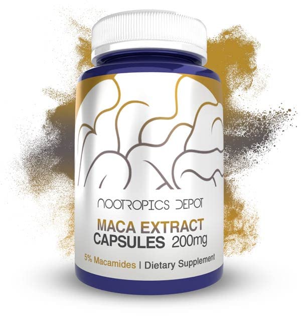 Maca Extract Kapseln | 5% Macamide | Lepidium meyenii | Stimmung, Energie und Vitalität | 60 Count