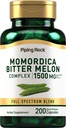 Piping Rock Bitter Melon Capsules de 1500mg de 200 Pills de Momordica Extrait de Charantia
