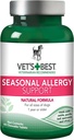 Vet's Best Dog Allergy Chews, Saisonale Allergy Chews für Hunde, Hunde Itching Skin Relief Chews, Anti Itch für Hunde, 60 Chewable Tablets