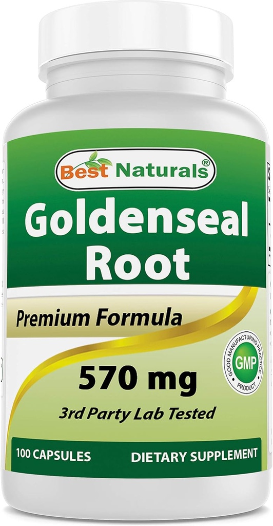 Best Naturals Goldenseal Wurzel 570 mg (Non-GMO) 100 Kapseln