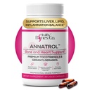 Annatrol Bone & Heart Health Support, Premium Annatto Tocotrienols & Geranylgeraniol (GGG) Vitamin E Complex, Unterstützt gesunde Cholesterin, Blutzucker Balance, Entzündungs- & Leberfunktion