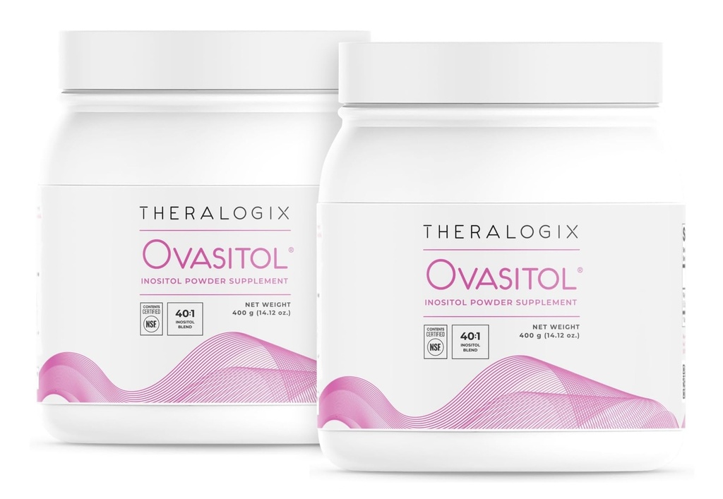 Theralogix Ovasitol Inositol Powder - 180-Day Supply - Myo-Inositol & D-Chiro Inositol für Hormon Balance & Ovarian Function Support* - NSF zertifiziert, (360 Servietten), 28.24 Unze (Pack von 2)