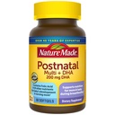 Natur Made Postnatal Multivitamin + DHA 200 mg, postnatale Vitamine für stillende Mütter & Babys, Vitamine & Nährstoffe enthalten Eisen, Vitamin D3, Kalzium, Jod und mehr, 60 Softgels