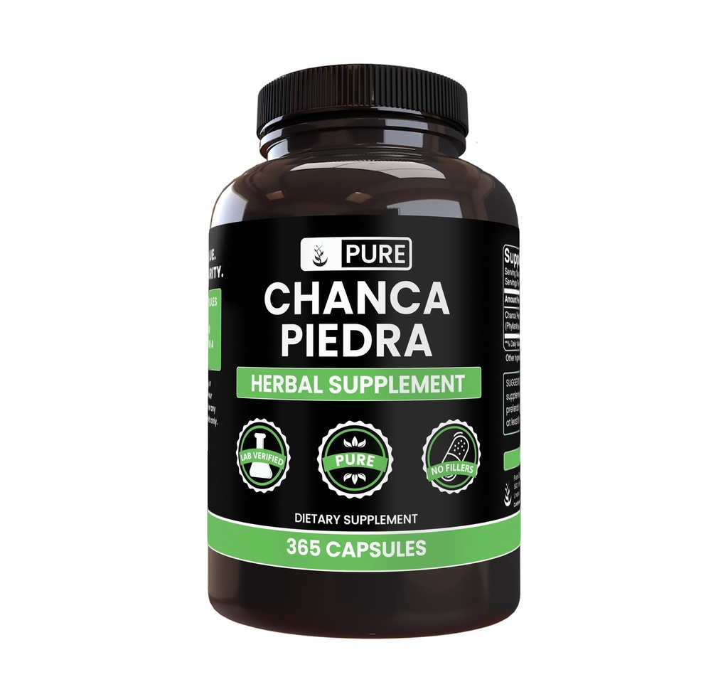 Pure Original Zutaten Chanca Piedra (365 Kapseln) Kein Magnesium oder Reisfüller, Immer rein, Lab Verifiziert