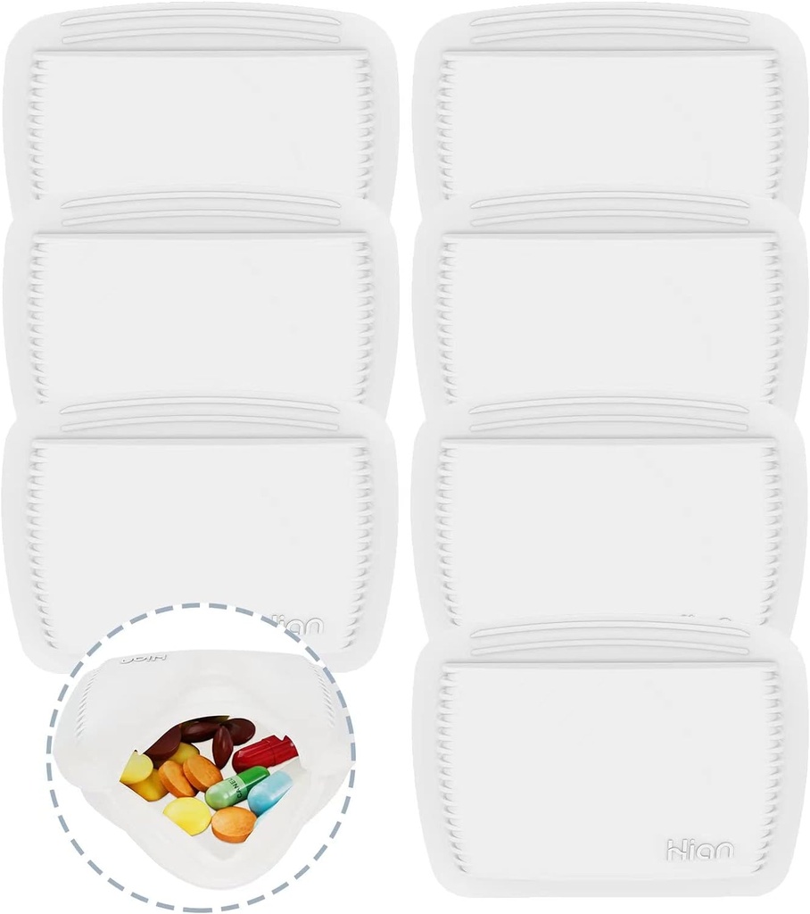 7 Stück Quetschbare Pille Pocket Pille Case - Kleine, leichte Pille Organizer für Reisen - Pill Pouch hält Medikamente sicher - Robustes Design mit einfachem Fuss-freien Zugang - Pocket Sized & Discreet