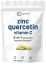Micro Ingredients Quercetin mit Vitamin C und Zink, 240 Kapseln | Quercetin 500mg, Vitamin C 500mg, Zink 50mg (Picolinat, Citrat, Glycinat, Gluconate) | Komplette Immununterstützungsergänzungen