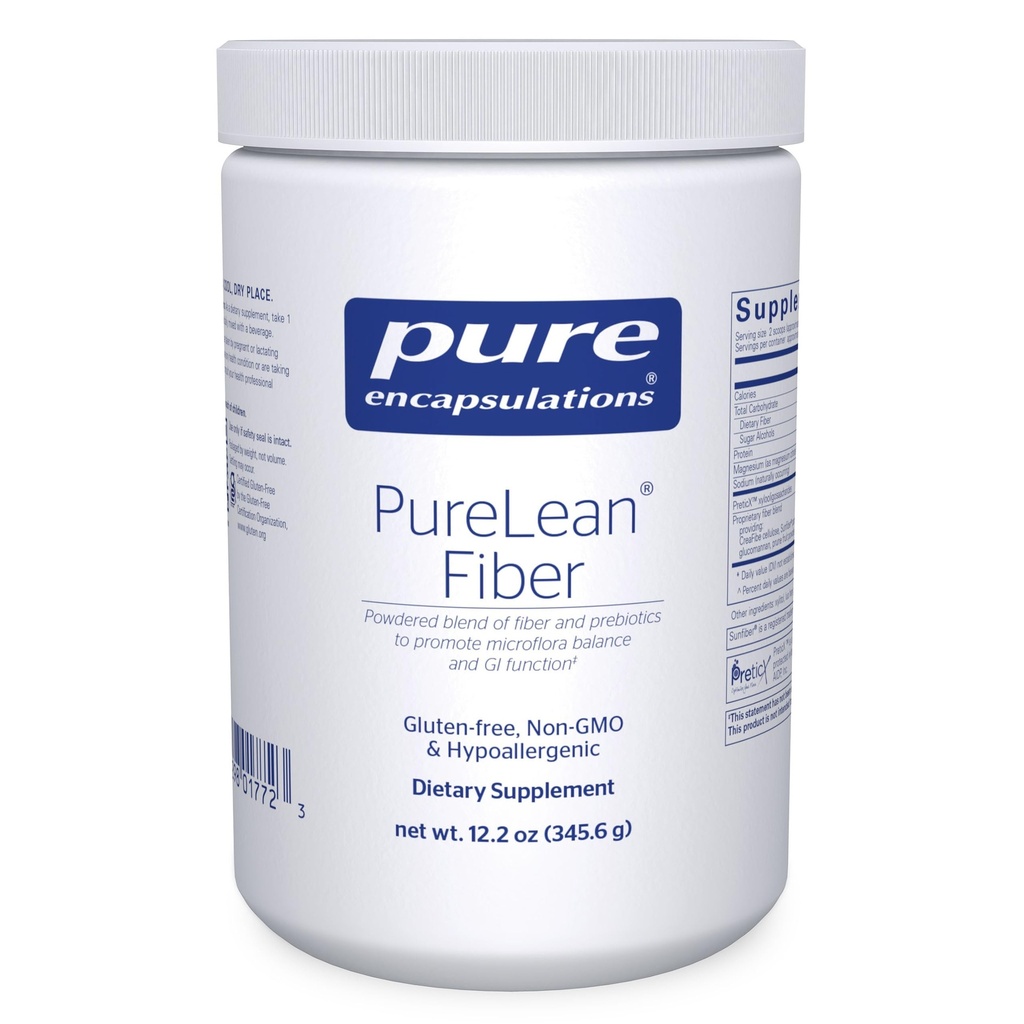 Pure Encapsulations PureLean Fiber | Pulverisierte Mischung aus löslichen und unlöslichen Fasern und Probiotika zur Förderung von Mikroflora Balance und GI Funktion* | 12.2 Unzen*