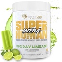 ALPHA LION Superhuman Intra Workout Powder for Men & Women, Amino Acids Drink, Muscle Recovery Supplement, BCAA Powder, Electrolytes & Hydration Mix (42 Servings, Lime Flavor)
