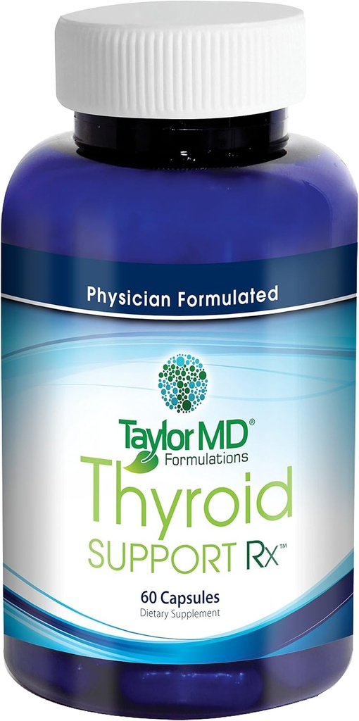 Thyroid Supplement Rx – Natural Blend of Iodine, Tyrosine, Schisandra, Coleus Forskohli, Ashwagandha and More – Best Mix of Thyroid Metabolism - Physician Formulated & Clinically Tested – Guaranteed By Taylor MD Formulations.