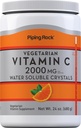 Piping Rock Vitamine C poudre de 24 oz de 2000mg de cristal soluble dans l'eau comme acide ascorbique