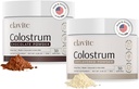 Bovine Colostrum Powder (60 Servierungen) Bundle Grass Fed Colostrum für Damen und Herren - Ergänzung für gesundes Haar, Haut und Nägel - Schokolade & Unflavored - Made in USA