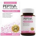 Peptiva Probiotics for Women's Health - Women's Probiotic and Digestive Support, 25 Billion CFU, Multi-Strain Probiotic, Lactobacillus Acidophilus, Bifidobacterium - 60 Vegetarische Kapseln