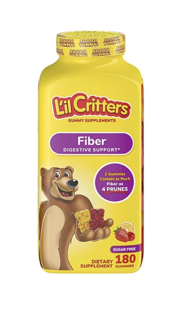 Gommies de fibres de L'il Critters, sans sucre, 180 comte