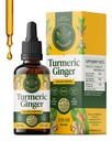 HERBAMAMA Turmeric Curcumin and Ginger Supplement - Vegan Immunmischung mit flüssigem Ginger Root,Turmeric & Black Pepper Extract - Non-GMO, Alkohol & Zuckerfreie Immunität Tropfen