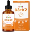 NutraChamps Kids Vitamin D 3 K2 Tropfen, Vitamin D3 & K2 MK-7, Flüssiges Vitamin D für Kinder 1000 IU, Gesunde Knochen, Herz- und Immunsystem, Zuckerfreie Ergänzung für Kleinkinder, 300 Servierungen