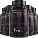 (5 Pack) Rohe Lebensmittel Vitamin C aus Beeren, Premium Antioxidantien, Bioflavonoide & Polyphenole, 300 Vegan Kapseln