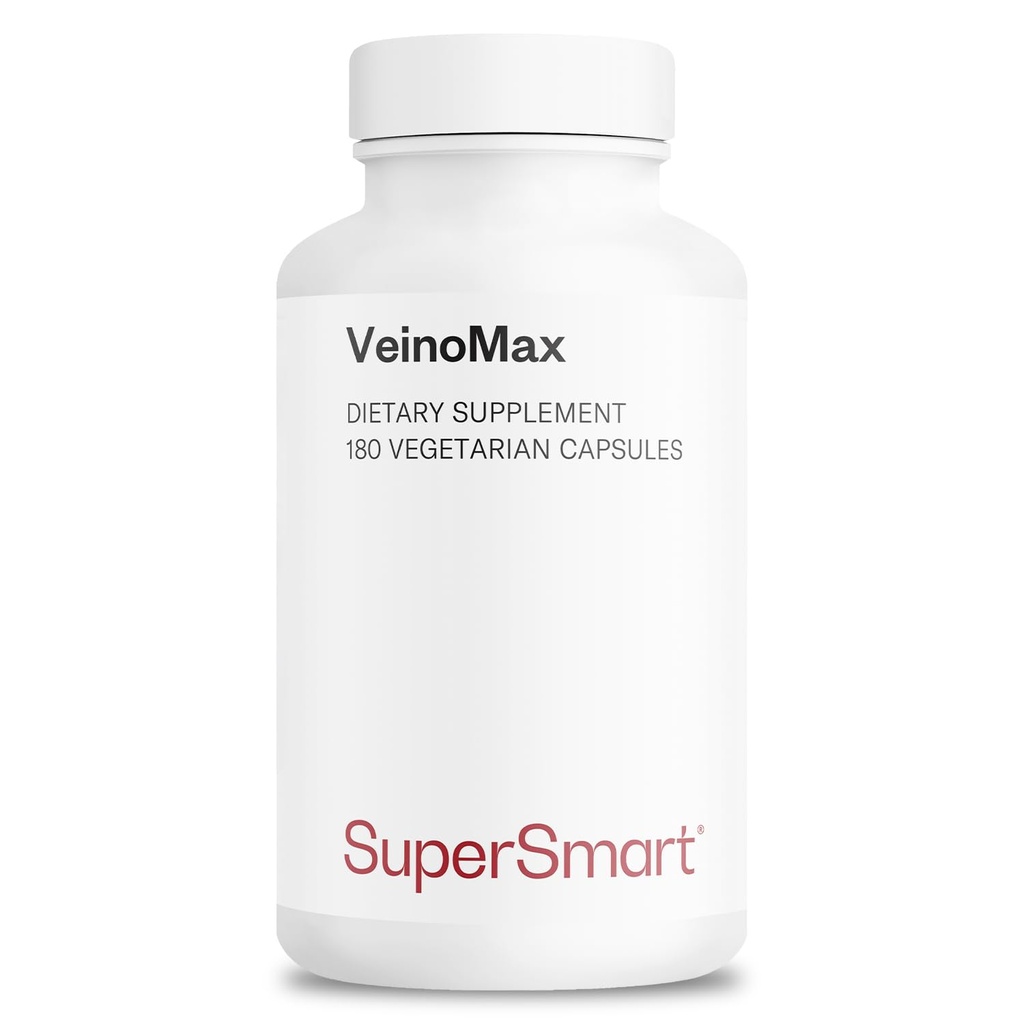 Supersmart - VeinoMax (Complexe avancé) - avec Diosmin, Hespéridin, Châtaigne de Cheval, Vitexin - Supplément de Veins