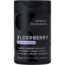 Sportforschung Schwarze Elderberry mit Zink, Vitamin C, & Vitamin D, Immununterstützungsergänzung für Erwachsene, 60 Kapseln
