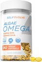 Algae Omega 3 1.500mg - Vegan Ergänzung mit patentiertem Leben Omega 3 - High Dose EPA & DHA - Besser als Fischöl - Unterstützt Herz, Gehirn, Gelenkgesundheit - 90 Vegan Softgels