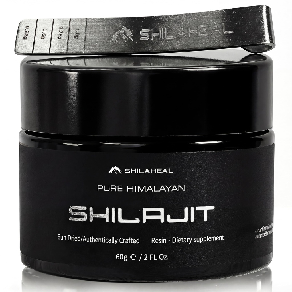 Shilajit Authentic Himalayan Shilajit Resin für Männer & Frauen, hohe Fulvic Säure, Energie & Stamina, Immununterstützung, 85+ Trace Minerals, Lab Tested Organic Shilajit Resin, 100% natürlich, 60 Gramm