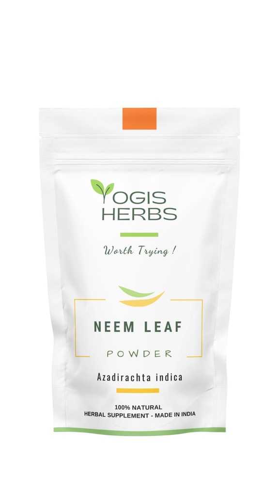 YOGIS HERBS Neem Leaf Powder – Pure Azadirachta Indica für Entgiftung, Immununterstützung und klare Haut – 100% natürliche Kräuterergänzung (1 Lb)