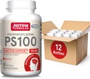Jarrow Formulas PS100 Phosphatidylserine 100 mg, Nahrungsergänzung für Gehirngesundheit und Kognitionsunterstützung, 60 Softgels, 20-60 Tage Versorgung, Paket von 12