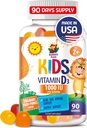 SUNNY SAM Vitamin D3 Gummie 1000 IU für Kinder & Erwachsene - Immununterstützung Kauen mit natürlichem Geschmack - Vegetarisch, Gelatin-freie Immununterstützung Vitamine für Kinder