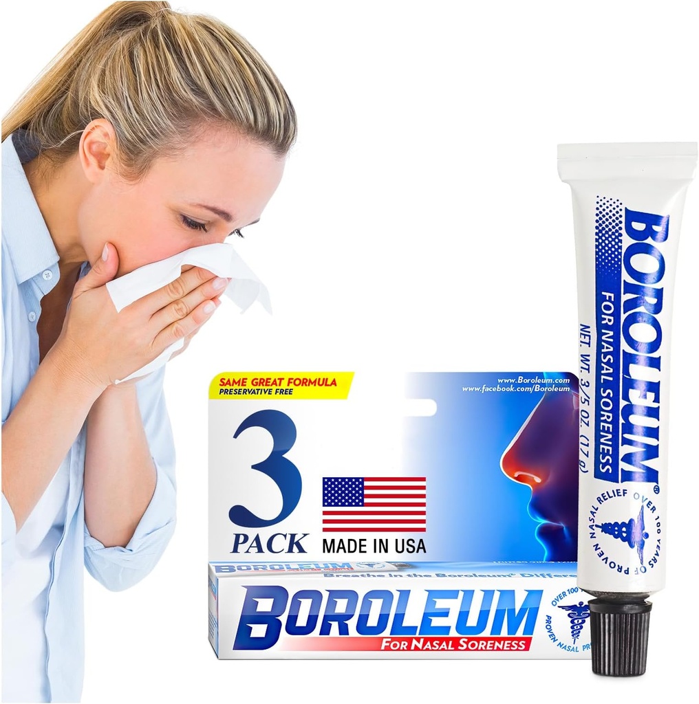 Boroleum Dry Relief Nasal Soreness & Stuffy Nose Relief | Medicated Nasal Gel und Nose Moisturizer