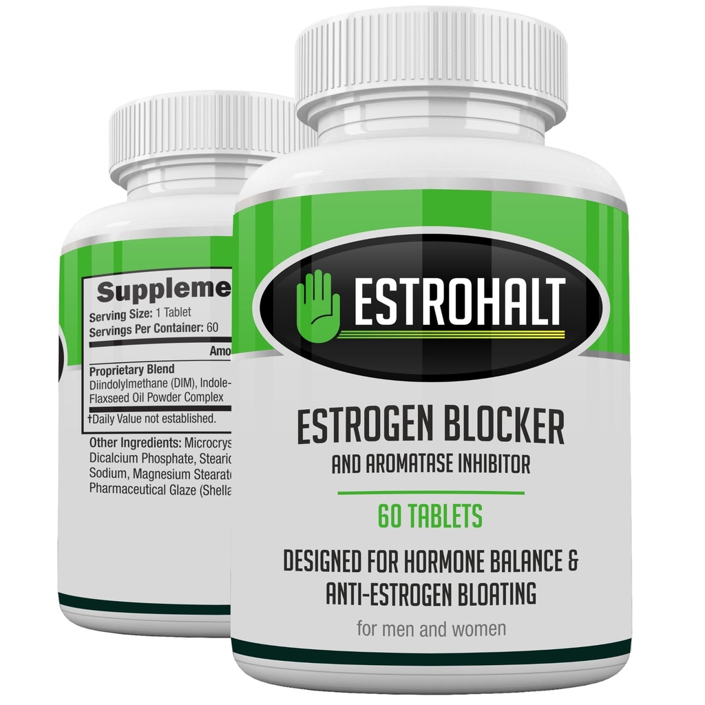 Supplément d'inhibiteur de l'estrogen-Blocker et pilules naturelles anti-aromatase pour hommes et femmes DIM (Diindolylméthane) et Indole 3 Carbinol (I3C) Suppléments pour la dominance de l'estrogen et équilibre hormonal