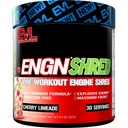 EVL Ultimate Pre Workout Powder - Thermogen Fat Burner Preworkout Powder Drink for Lasting Energy Focus and Stamina - ENGN Shred Intense Fat Burning Creatine Free Preworkout Drink - Cherry Limeade