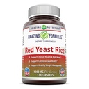 Formules étonnantes Riz de levure rouge 1200mg par supplément de capsules de service