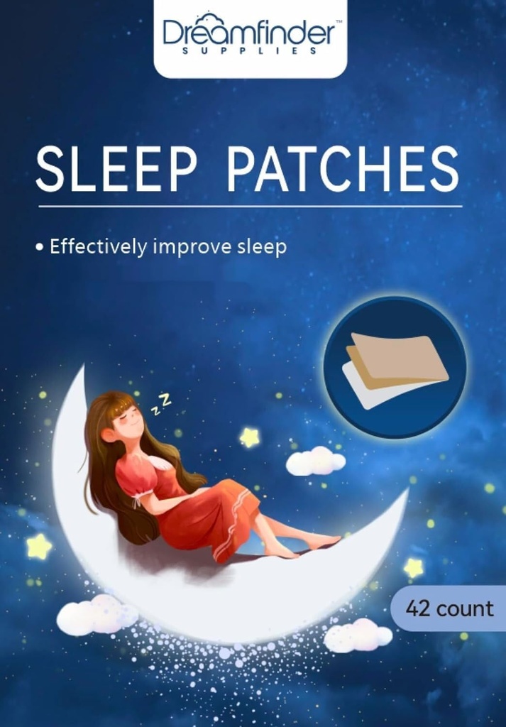 Sleep Patches 42 Pack – Beruhigende natürliche Patches für Schlafunterstützung, Jet LAG Erholung, Friedliche Nachtruhe – Non-Drug Sleep AID für Erwachsene