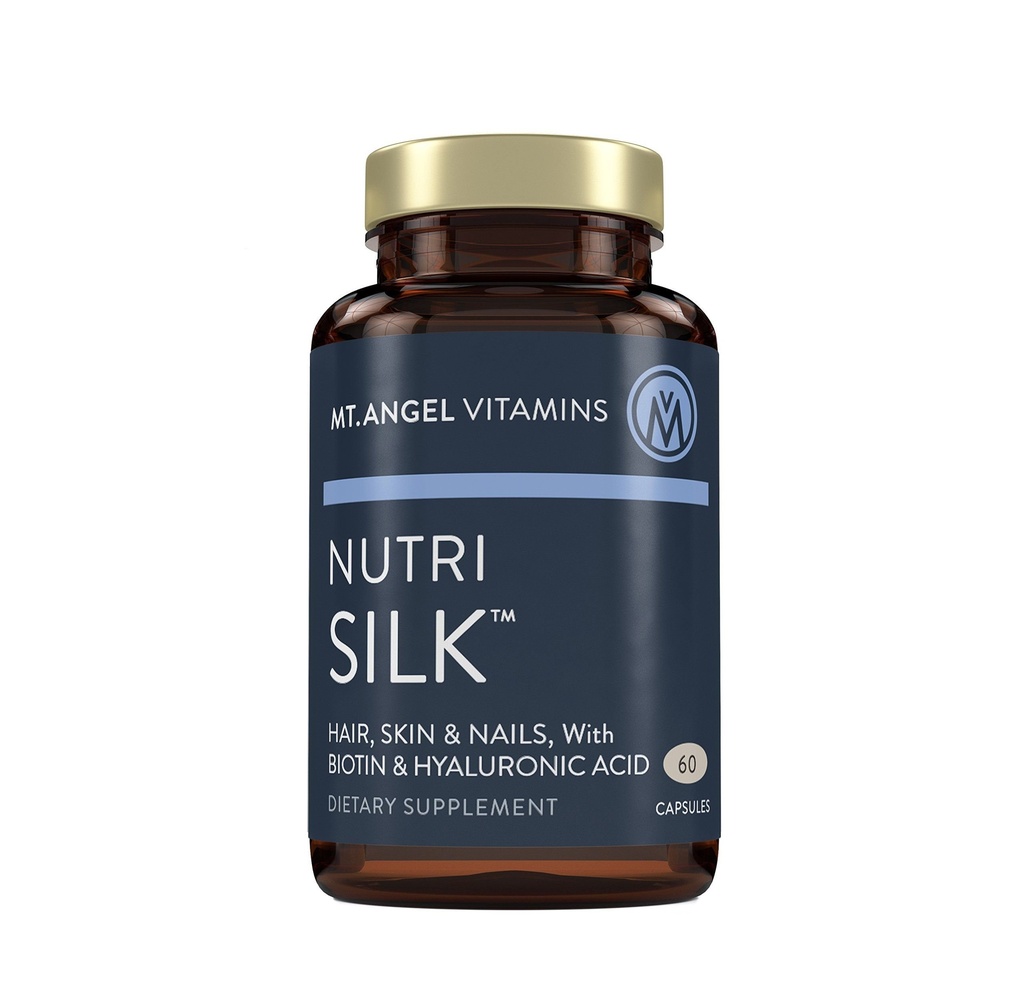 Mt. Angel Vitamine: NutriSilk Kapseln. Fördert gesundes Haar & Haut, Boost Collagen, B Vitamine, 60 Kapseln