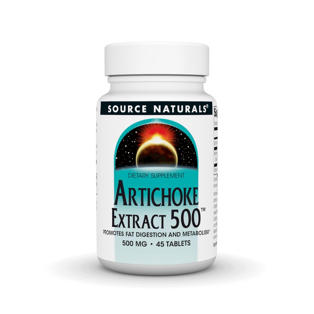 Source Naturals Extrait d'artichaut 500 Comprimé, 45 Nombre