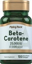 Piping Rock Beta Carotene 25000 IU Softgels | 7500 mcg | 100 Count | Vitamin A Supplement | Non-GMO, Glutenfrei