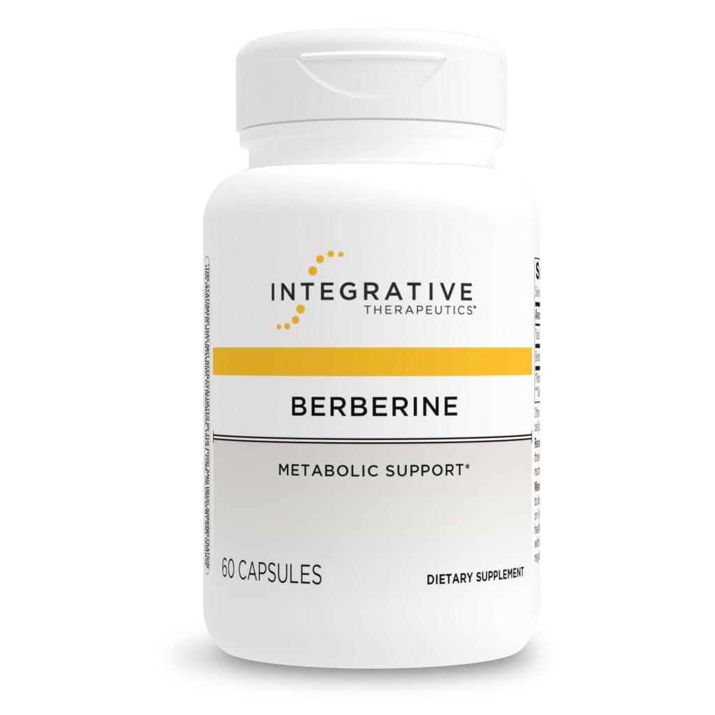 Thérapeutique intégrative Berberine - Supplément pour le métabolisme de l'énergie cellulaire et le soutien métabolique* - Sans lait et sans gluten - 60 capsules (60 portions)