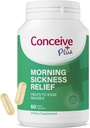 CONCEIVE PLUS Morning Sickness Relief - Pure Dried Ginger Powder - Relief von Übelkeit, Motion & Stomach Discomfort während der Schwangerschaft - Essential for Expecting Moms - Non-GMO - 60 Vegan Capsules