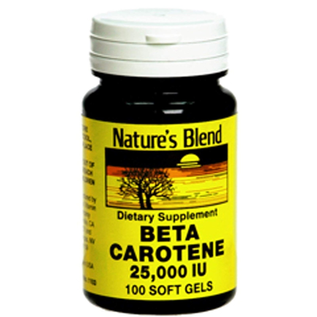 Nature's Blend Beta Carotene 25.000 IU 100 Softgels