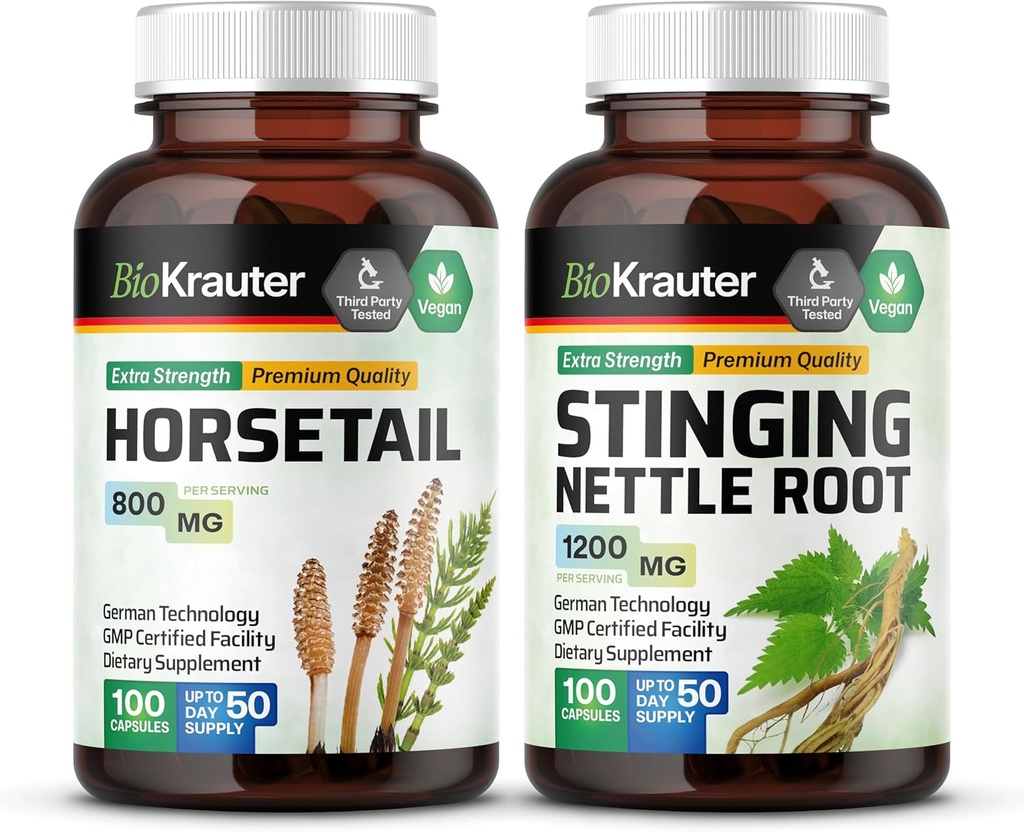 BIO KRAUTER Pferdeschwanz 100 Kapseln & Sting Nettle 100 Kapseln