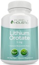 Lithium-Orotat 5mg, 180 vegetarische Lithium-Kapseln, Ergänzung Lithium-Orotat 5mg, 180 vegetarische Lithium-Kapseln, hilft gesunden Stimmung, Verhalten Gedächtnis und Wellness