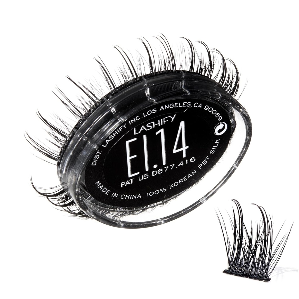 Lashify Extreme Ice 14mm Gossamer DIY Wimpern Extensions Refill, die erste jemals Dual-Fibered Lash, die sowohl Dünne als auch dicke Fasern, Schwarz, einfache gefälschte Lashes