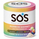 SOS Hydration Elektrolyt Pulver Getränke Mix | 31 Servierungen | Niedriger Zucker | 15 Kalorien | Keto-Friendly & Rapid Rehydration | Regenbogen Sherbert