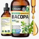 BIO KRAUTER Bacopa Monnieri Supplement Liquid - Brain Support Brahmi - Alkohol & Zucker Kostenlose flüssige Bacopa Kräuter Tropfen 4 Fl.Oz.