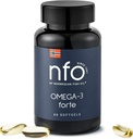 NFO Omega-3 Forte Fish Oil mit Fisch Gelatine - Premium Fish-Based Omega-3 | Pure Marine Formel | High EPA & DHA | 60 Kapseln