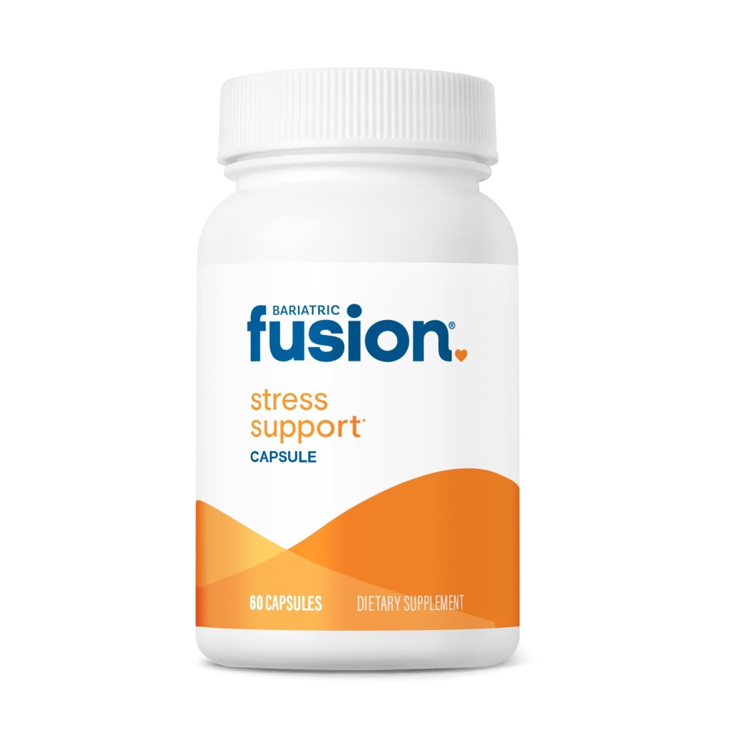 Soutien au stress par fusion bariatrique * , supplément végétalien avec magnésium et ashwagandha , vitamine quotidienne pour les femmes et les hommes , sans gluten, sans lait et sans soja 60 capsules