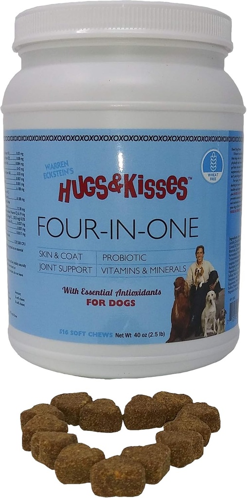 HUGS & KISSES Warren Eckstein's Vier-in-One Hunde Vitamin Mineralische Beilage