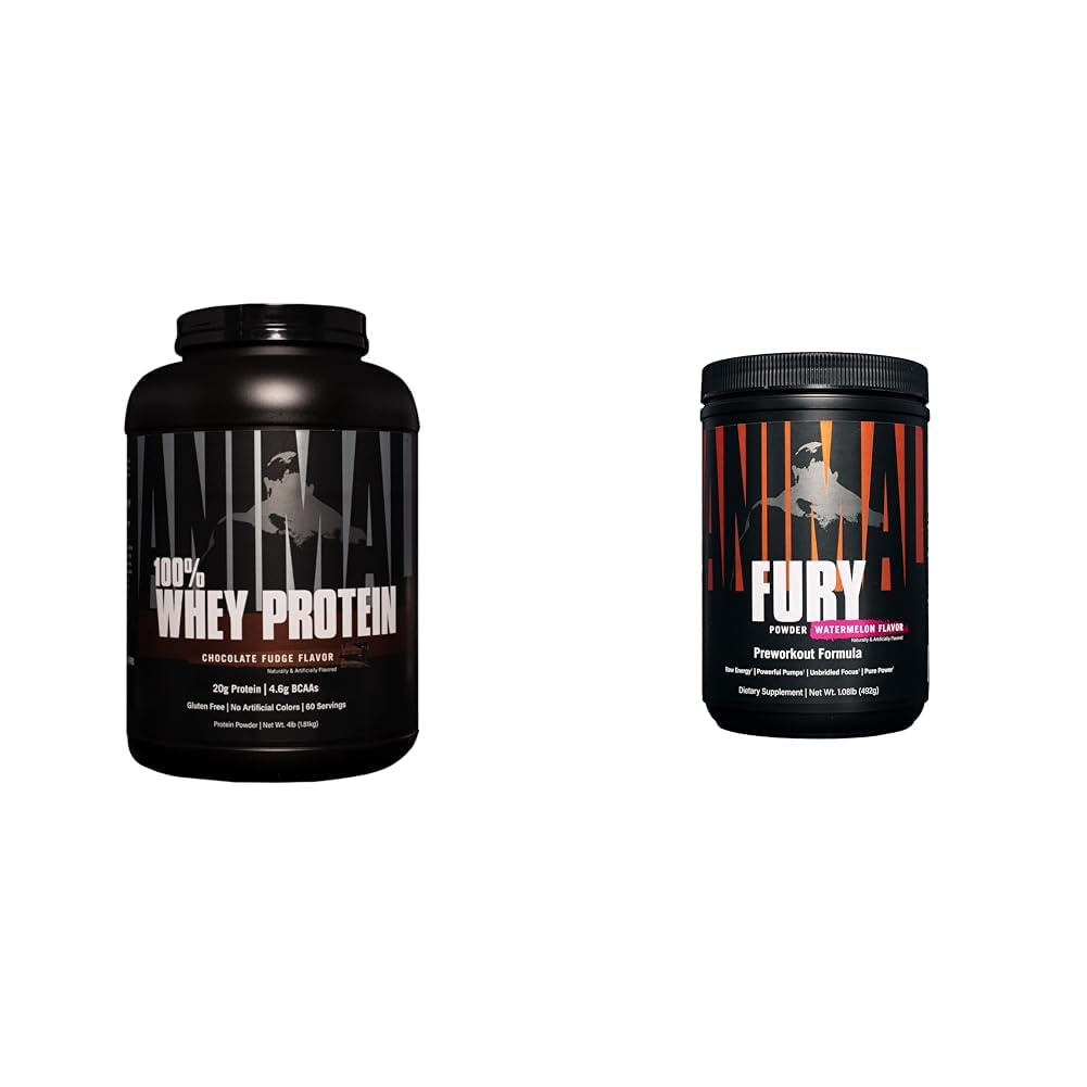 Poudre de protéines 100% de lactosérum animal – Mélange de lactosérum pour pré- ou post-entraînement, récupération et poudre de pré-entraînement furieuse pour énergie et focus 5g BCAA 350mg oxyde nitrique de caféine