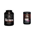 Animal 100% Whey Protein Powder – Whey Blend für Pre- oder Post-Workout, Recovery & Fury Pre Workout Pulver Ergänzung für Energie und Fokus 5g BCAA 350mg Koffein Nitric Oxid